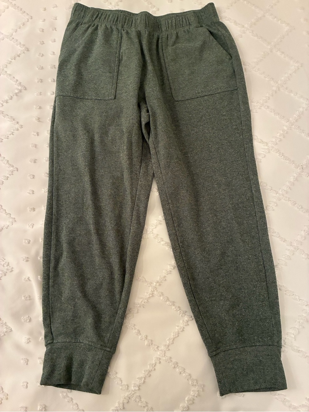 90 Degree By Reflex Heather Olive Green Ladies Jogger Pants